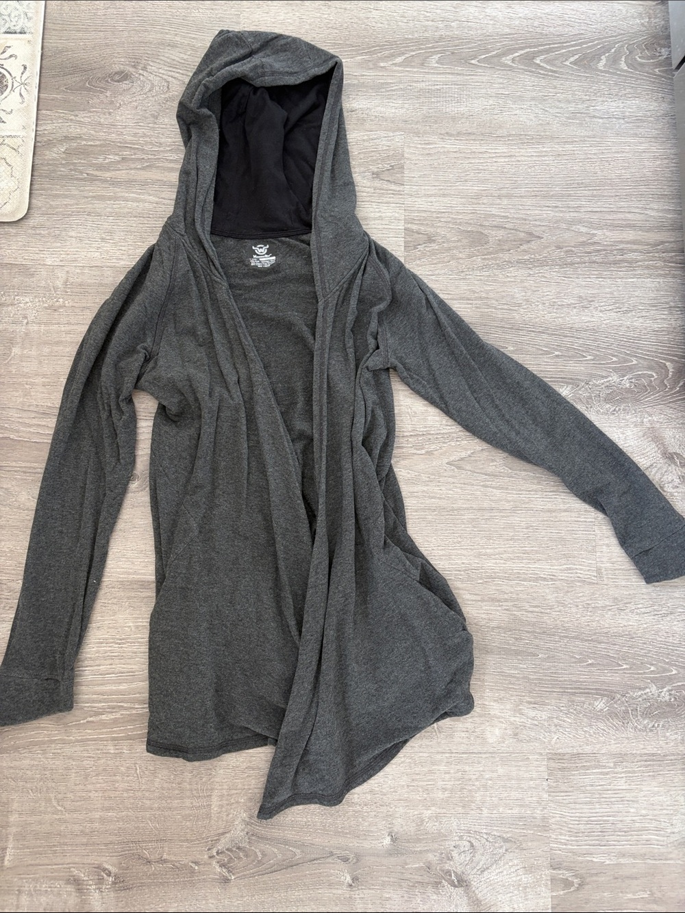 Moosejaw Dark Gray Hooded Open-Front Cardigan